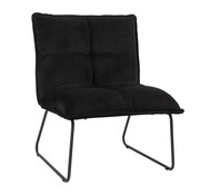 Bronx71 Fauteuil Malaga zwart velvet