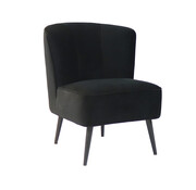 Bronx71 Fauteuil Lyla zwart velvet