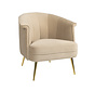 Fauteuil Amy beige velvet