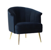 Bronx71 Fauteuil Amy donkerblauw velvet