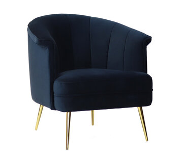 Bronx71 Fauteuil Amy donkerblauw velvet