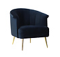 Fauteuil Amy donkerblauw velvet