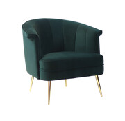 Bronx71 Fauteuil Amy donkergroen velvet