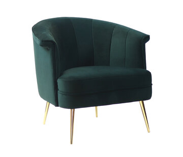 Bronx71 Fauteuil Amy donkergroen velvet