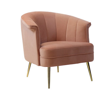 Bronx71 Fauteuil Amy roze velvet
