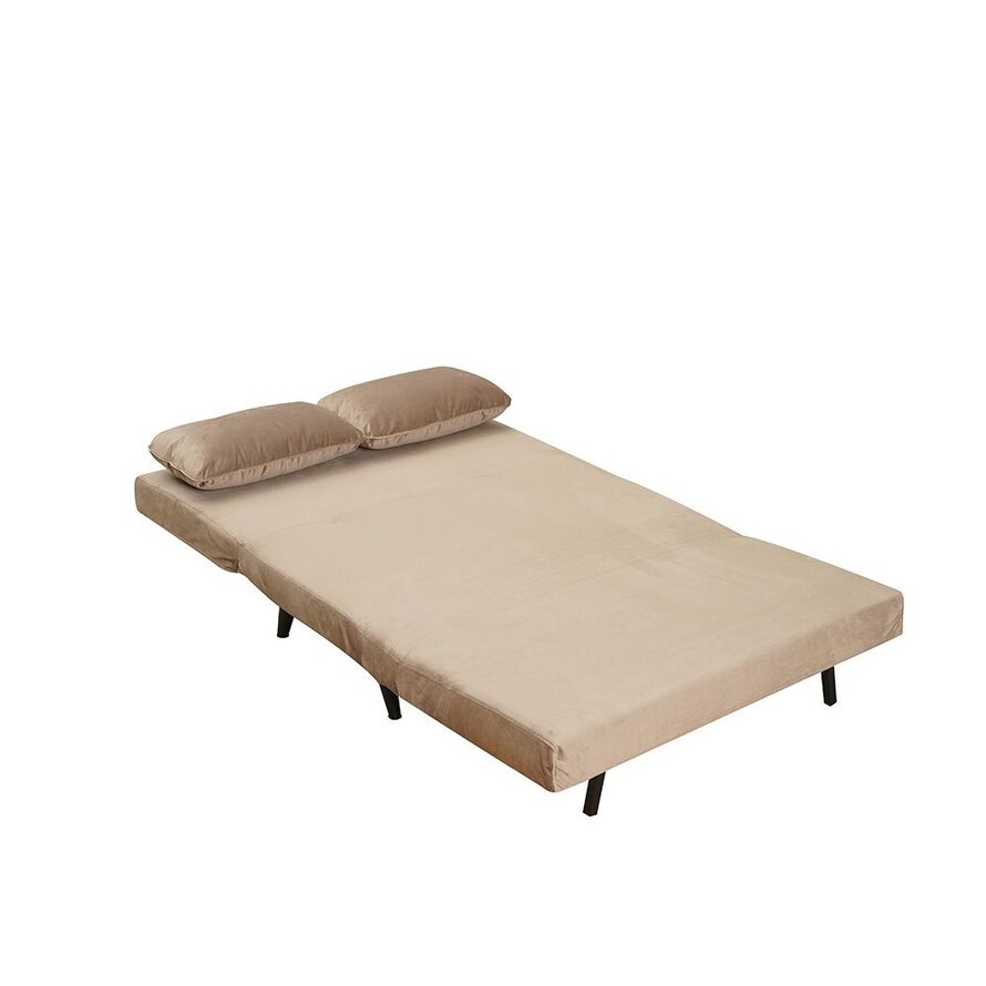 Slaapbank 1,5 persoons Kristian taupe velvet