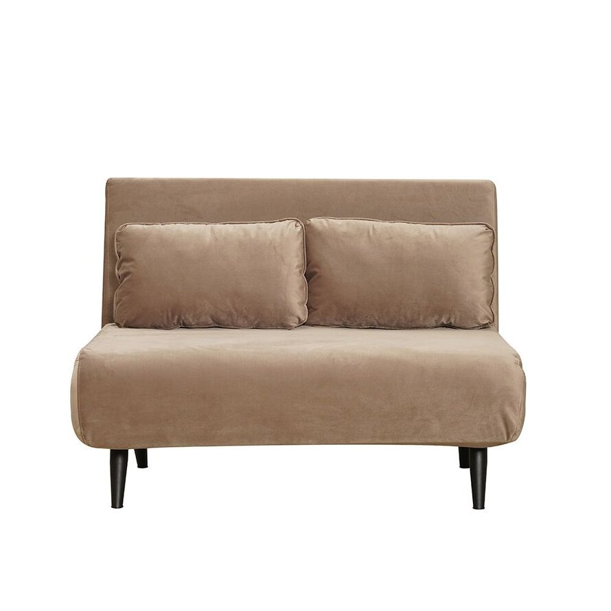 Slaapbank 1,5 persoons Kristian taupe velvet