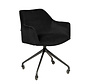 Kantoorstoel Quinn op wieltjes velvet zwart