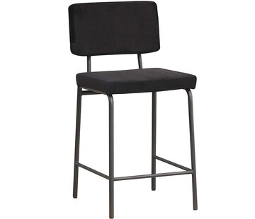 Bronx71 Barkruk Espen zwart velvet 64-77 cm