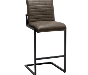 Bronx71 Barkruk Block antraciet eco-leer 79 cm
