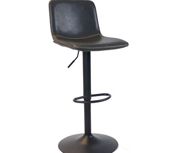 Bronx71 Barkruk Texas antraciet leer 60-76 cm