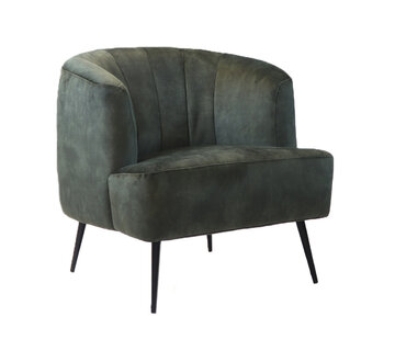 Bronx71 Fauteuil Billy donkergroen velvet