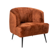 Bronx71 Fauteuil Billy koper velvet