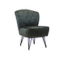 Fauteuil Else donkergroen velvet