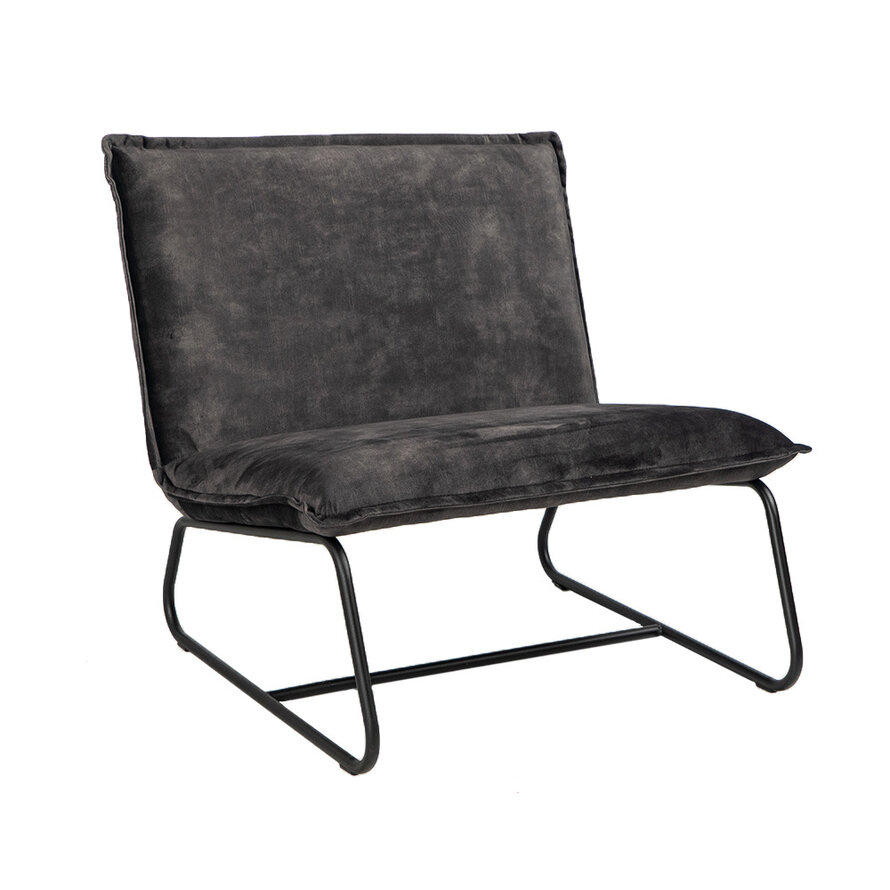 Fauteuil Paris antraciet velvet