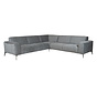 Hoekbank Vegas antraciet polyester links/rechts