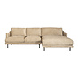 Hoekbank rechts Denver taupe polyester