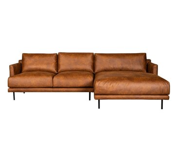 Bronx71 Hoekbank rechts Denver cognac eco-leer
