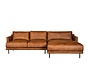Hoekbank rechts Denver cognac eco-leer
