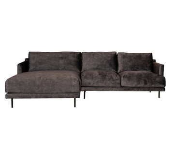 Bronx71 Hoekbank links Denver antraciet velvet