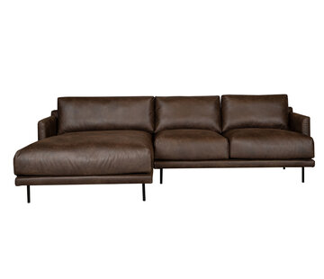 Bronx71 Hoekbank links Denver bruin eco-leer