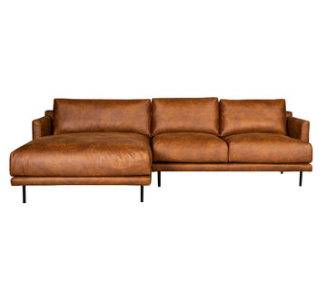 Bronx71 Hoekbank links Denver cognac eco-leer