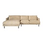 Hoekbank links Denver taupe polyester