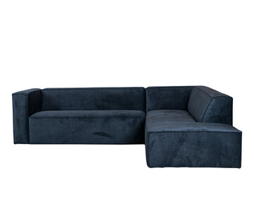 Bronx71 Hoekbank rechts Memphis zwart polyester