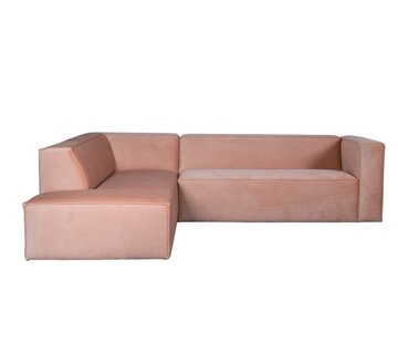 Bronx71 Hoekbank links Memphis roze velvet