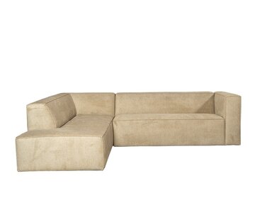 Bronx71 Hoekbank links Memphis taupe polyester