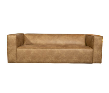 Bronx71 3-zitsbank Memphis beige eco-leer