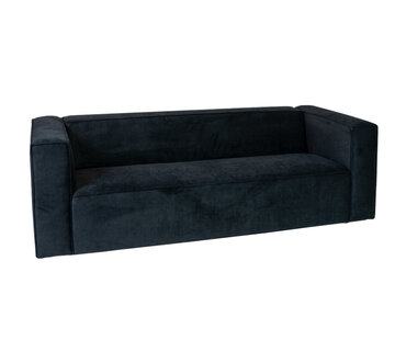 Bronx71 3-zitsbank Memphis zwart polyester