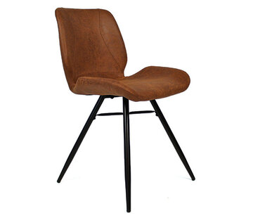 Bronx71 Stoel Barrel cognac eco-leer