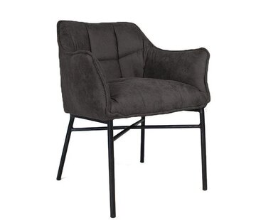 Stoel Aaron antraciet microvezel