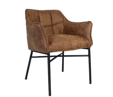 Stoel Aaron cognac microvezel