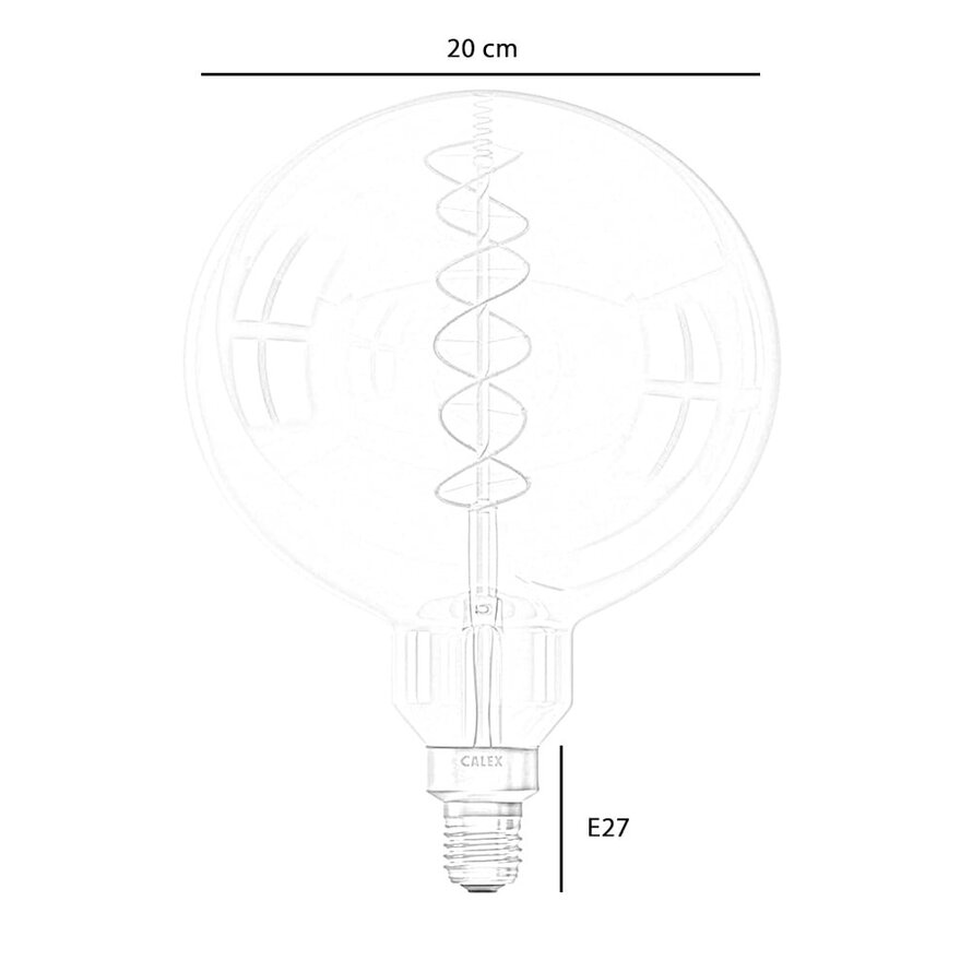 Lichtbron LED Bol amberkleurig Ø20 cm