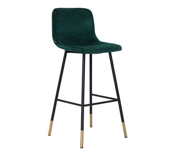 Bronx71 Barkruk Mikky groen velvet 65-78 cm