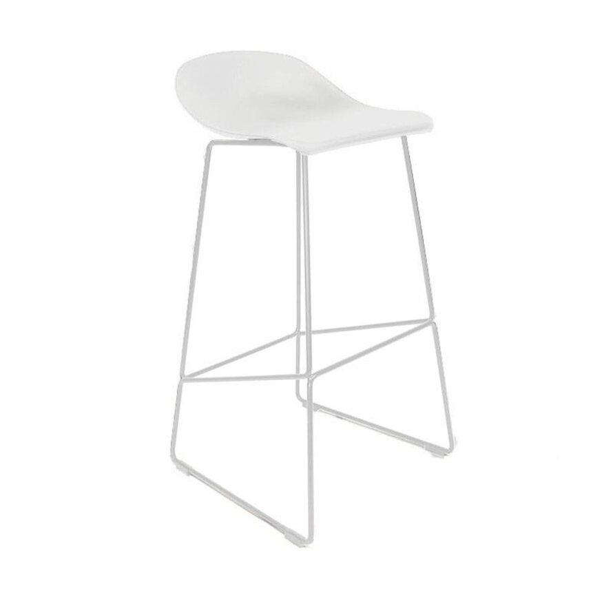 Barkruk Erica wit Scandinavisch design 76 cm