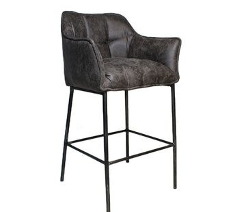 Barstoel Aaron antraciet microvezel 82 cm