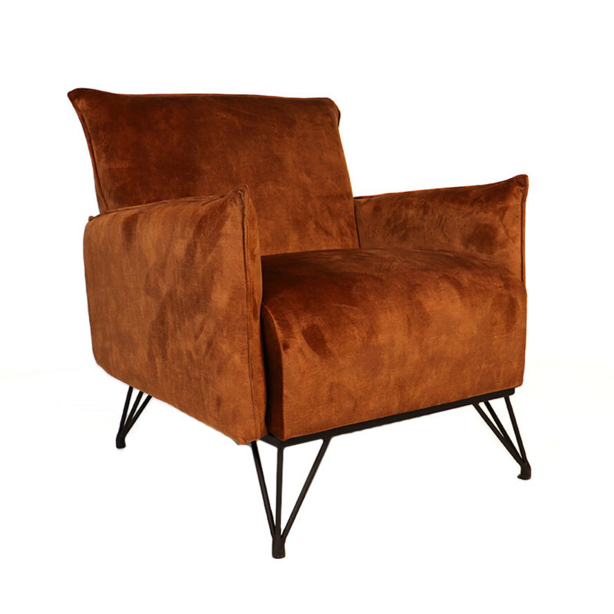 Fauteuil Mika roest velvet