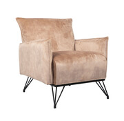 Fauteuil Mika taupe velvet