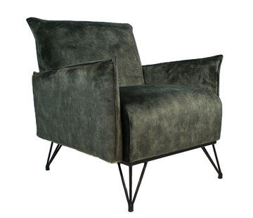 Fauteuil Mika groen velvet