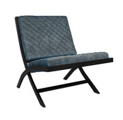 Fauteuil Madrid blauw velvet