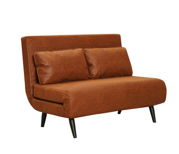 Bronx71 Slaapbank 1,5 persoons Kristian cognac eco-leer