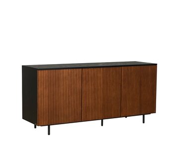 Bronx71 Dressoir Haley zwart/rustiek eiken 160 cm