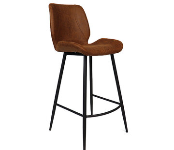 Bronx71 Barkruk Barrel cognac leer 69 cm