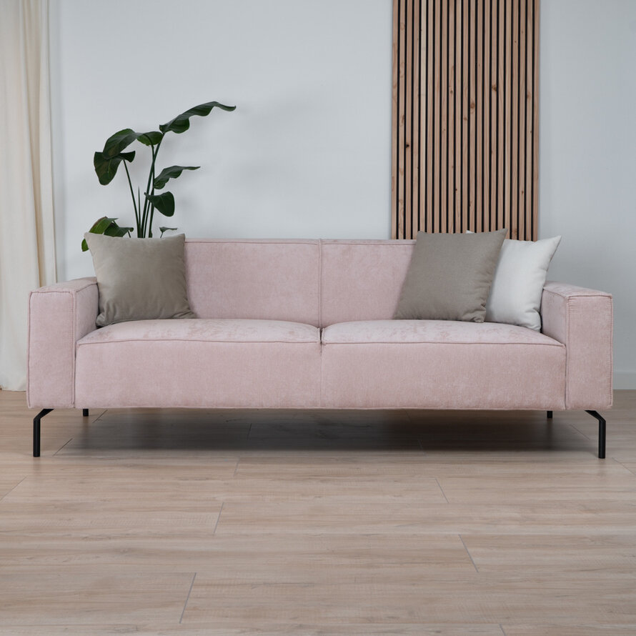 3-zitsbank Kansas roze polyester