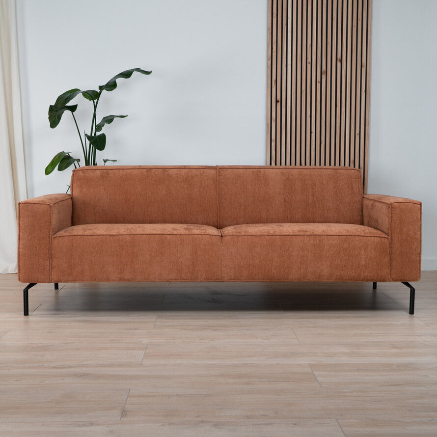 3-zitsbank Kansas terracotta polyester