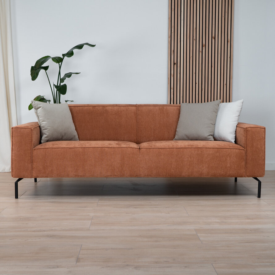 3-zitsbank Kansas terracotta polyester