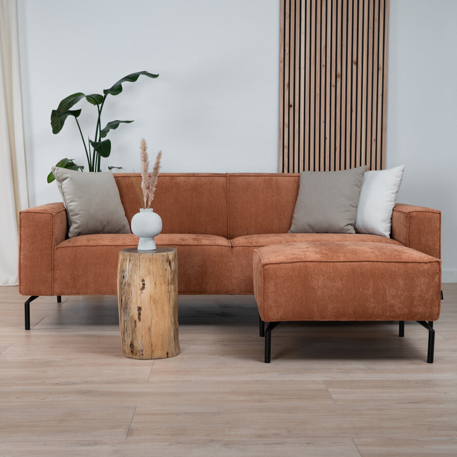 3-zitsbank Kansas terracotta polyester